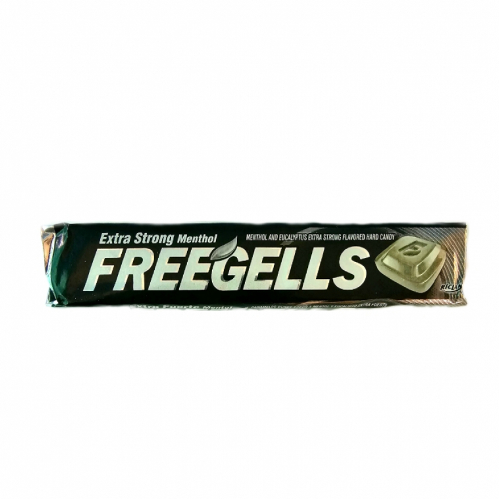 Caramelos duros sabor a mentol y eucalipto extra fuerte Freegells (27.9 g)