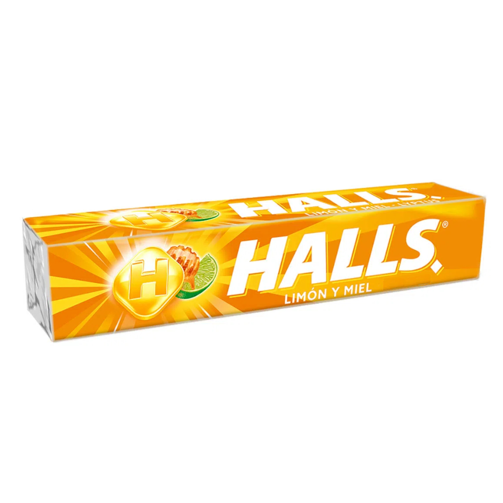Caramelos macizos sabor miel y limón Halls (25 g)