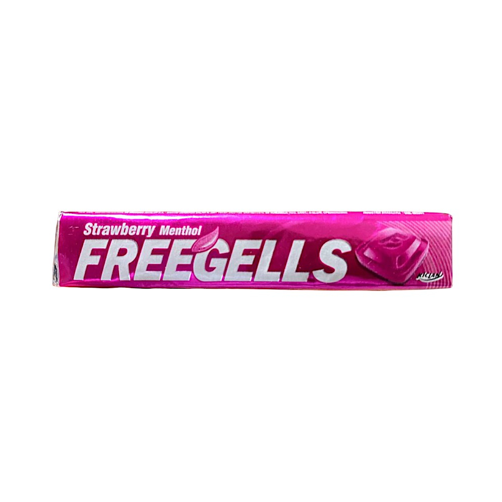 Caramelos mentolados sabor a fresa Freegells (27.9 g)