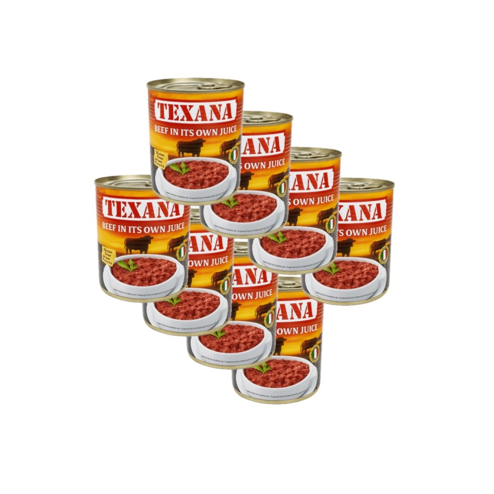 Carne de res en su propio jugo Texana (4 x 400 g / 14.1 oz)