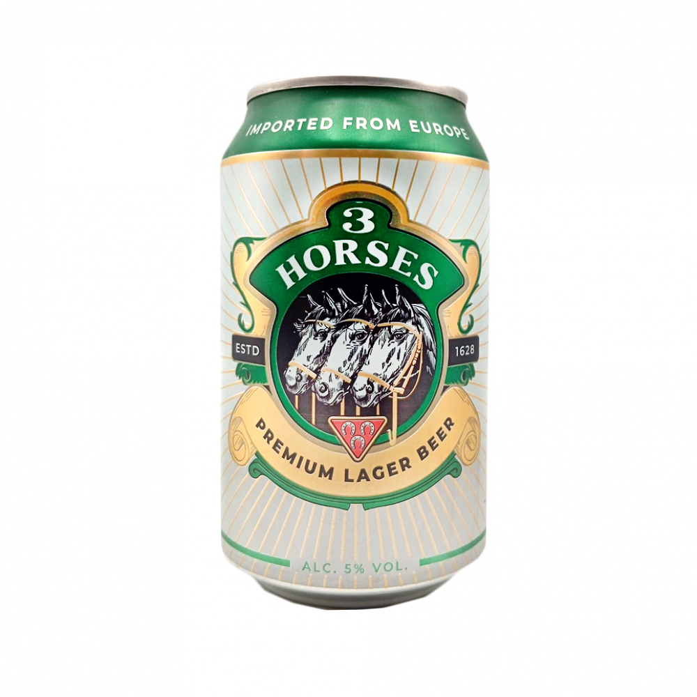 Cerveza 3 Horses (330 ml)