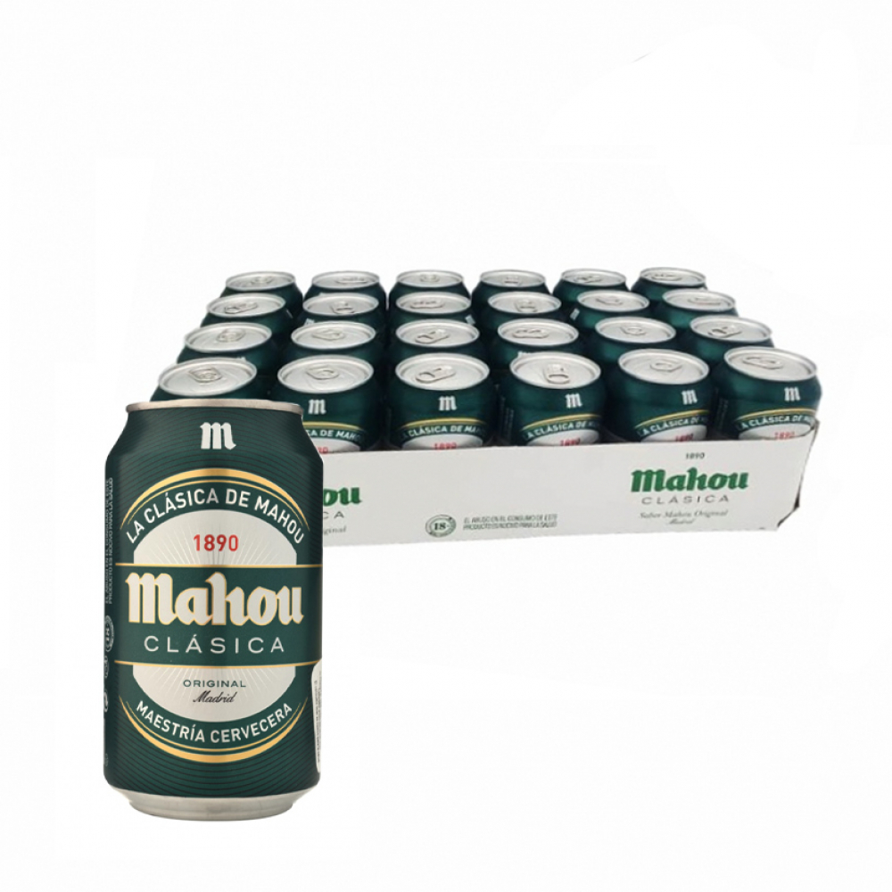 Cerveza clásica Mahou (6 x 330 ml)