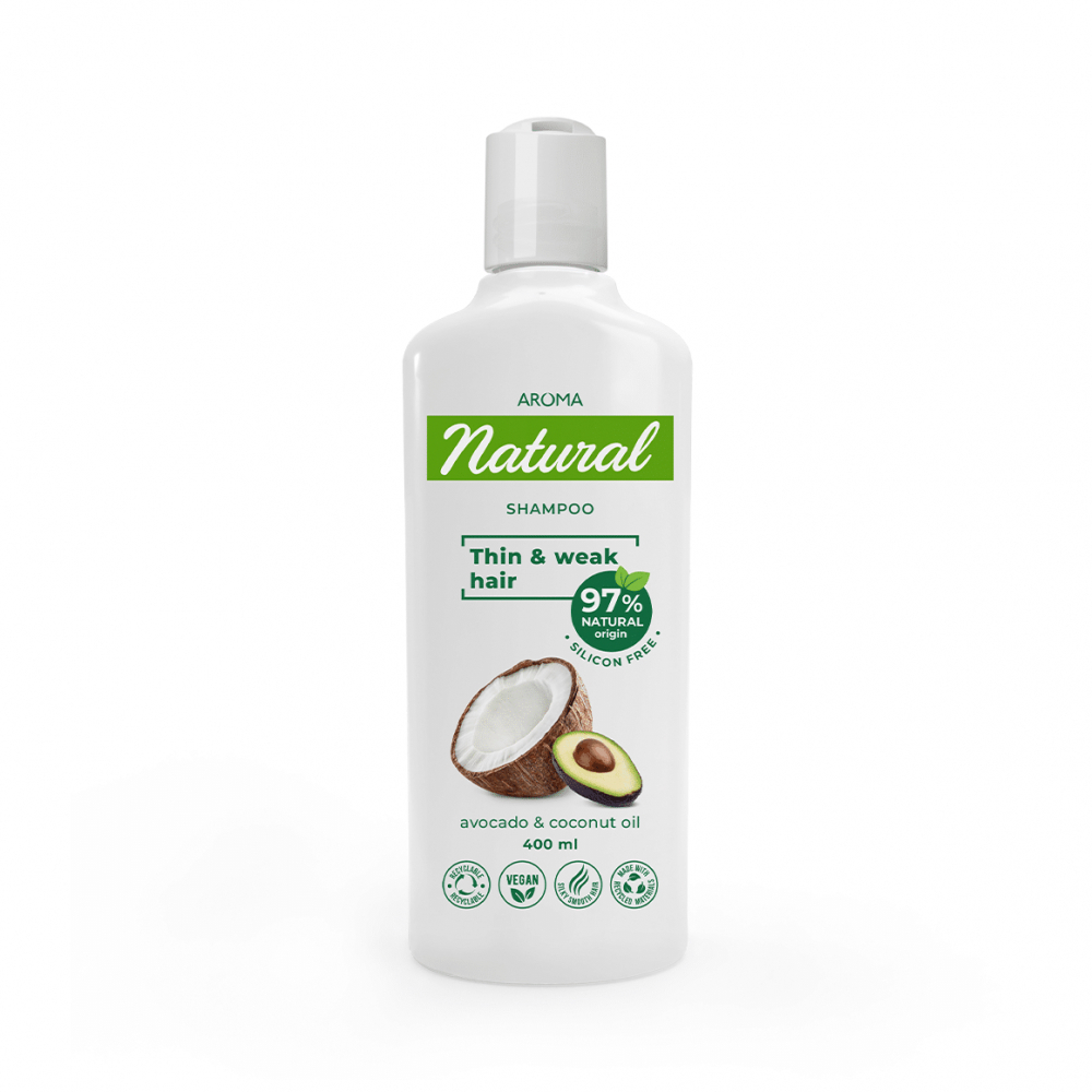 Champú de aguacate y leche de coco Aroma Natural (400 ml)