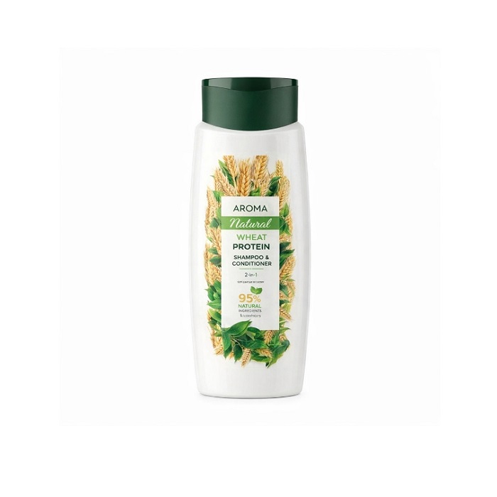 Champú y Acondicionador de Proteína de Trigo 2 en 1 (400ml) AROMA NATURAL