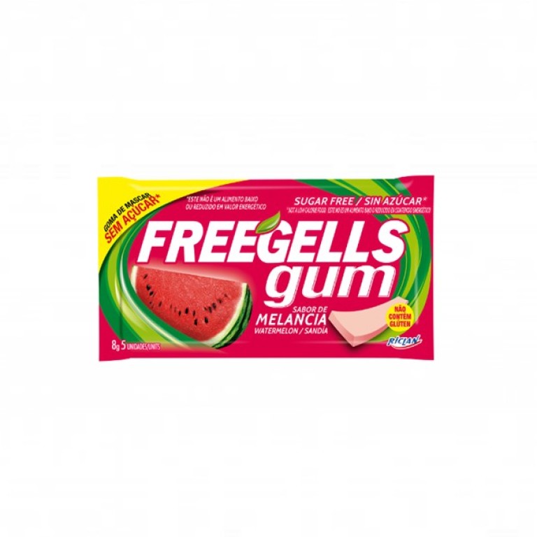 Chicle sin Azúcar Sabor Sandía Freegels Gum RICLAN