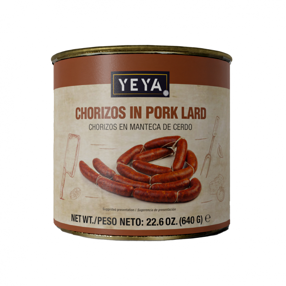 Chorizo en manteca de cerdo Yeya (640 g / 1.41 lb)