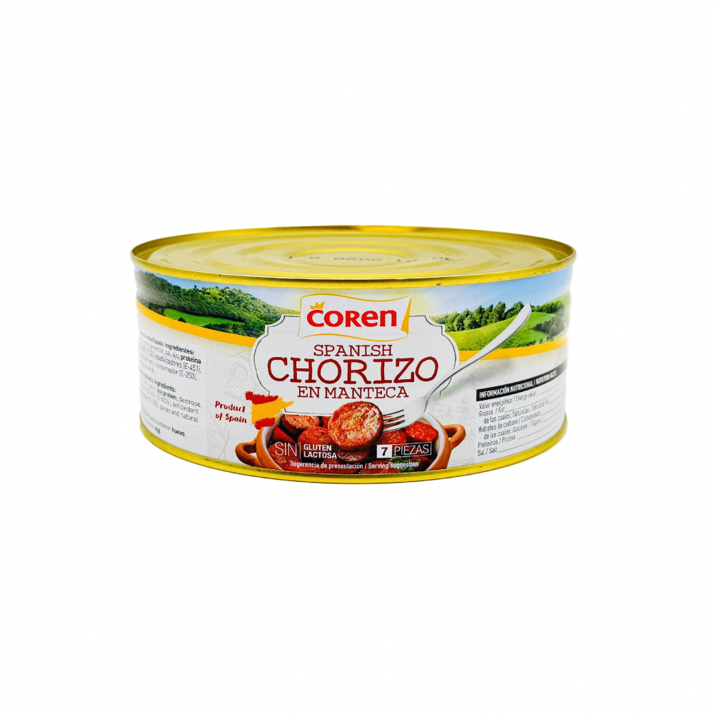 Chorizo español en manteca Coren (1 kg / 2.2 lb)