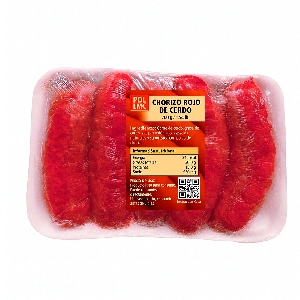 Chorizo rojo de cerdo (700 g / 1.54 lb)