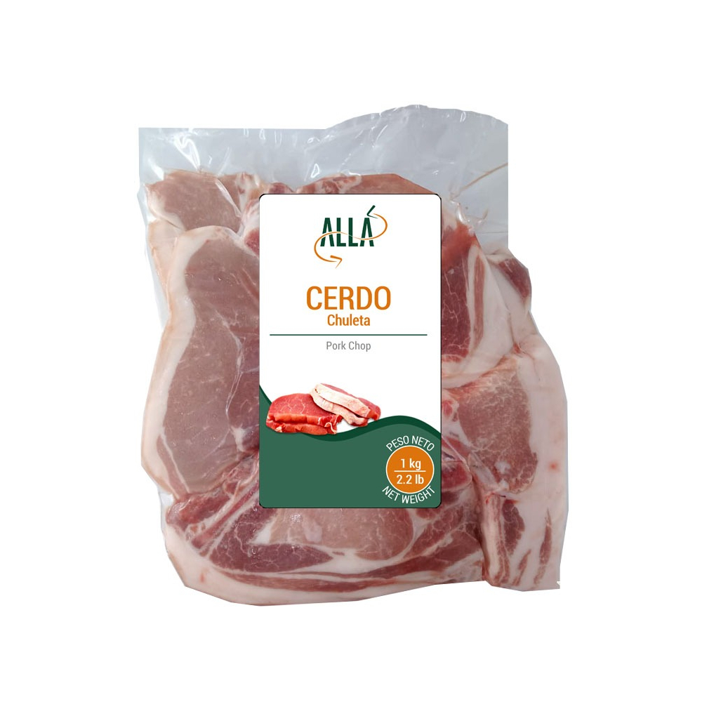 Chuleta de cerdo con hueso (1 kg / 2.2 lb)