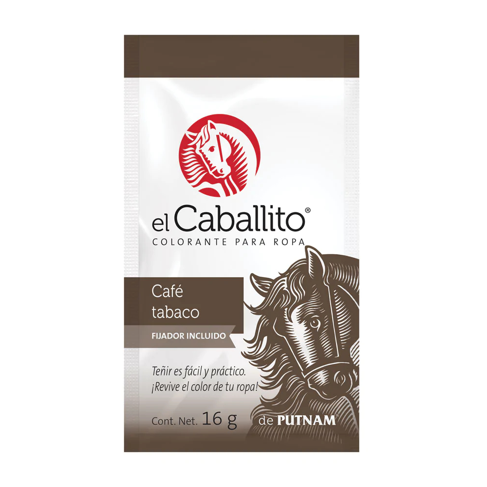 Colorante para ropa café tabaco El Caballito (16 g)