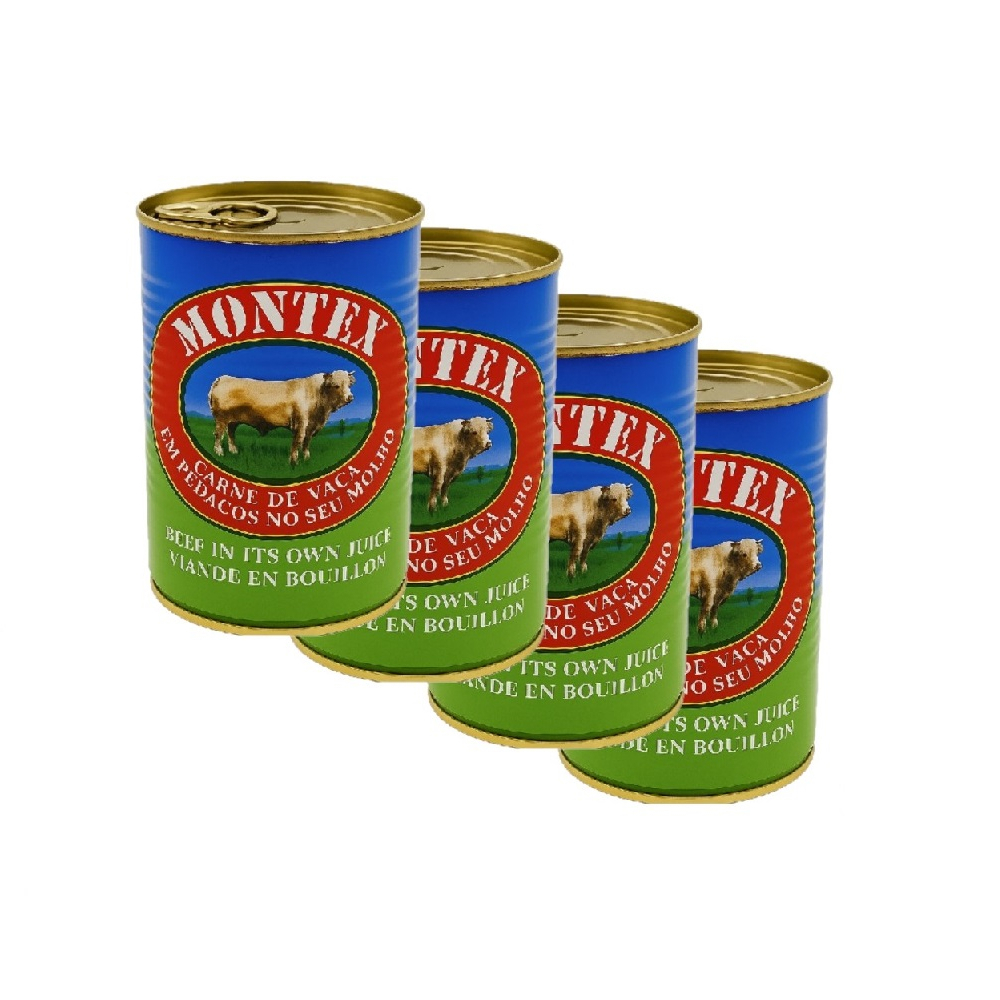 Combo carne de res en su jugo Montex (4 x 400 g / 14.1 oz)