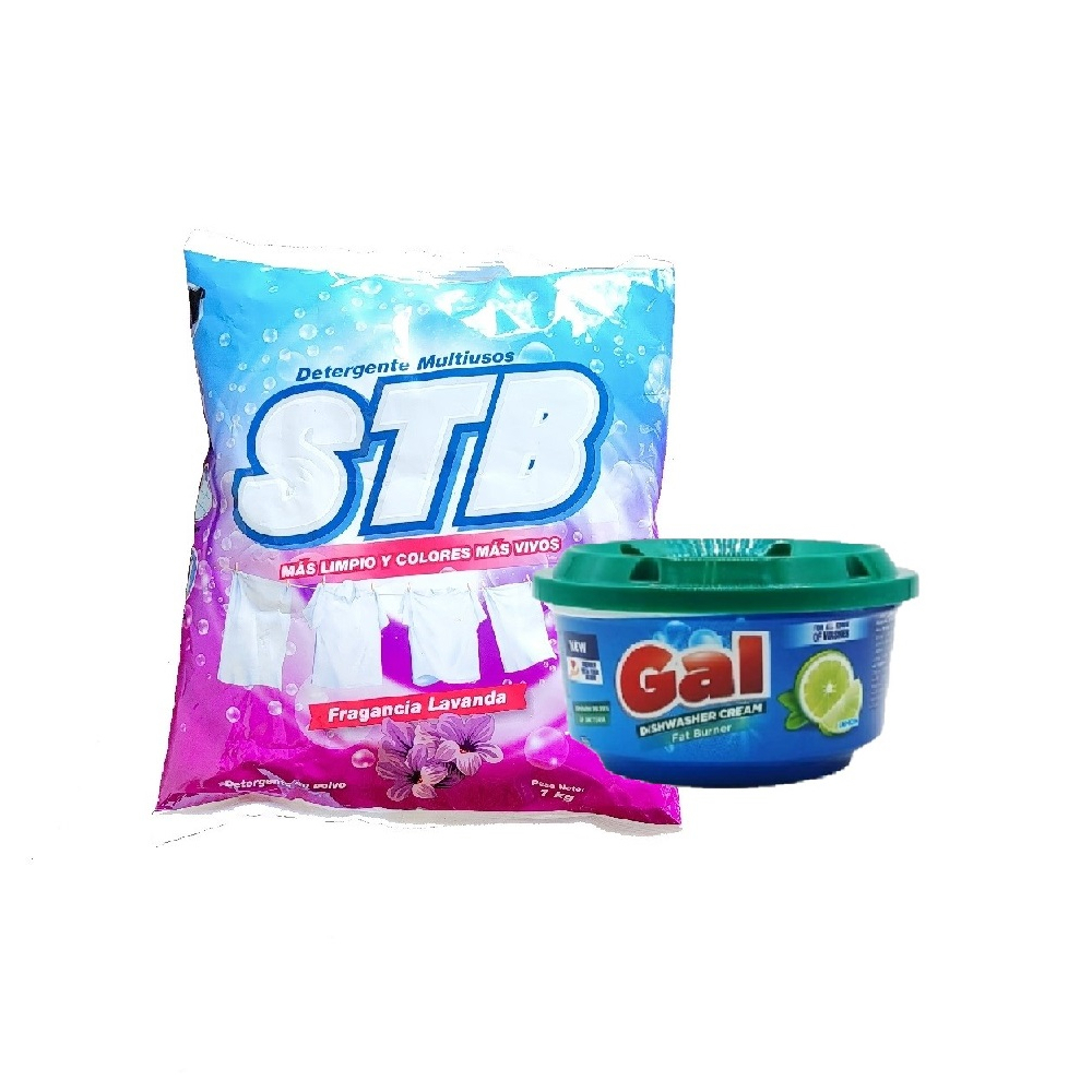 Combo crema Lavaplatos arranca grasas de Limón Gal + Detergente multiusos fragancia lavanda STB