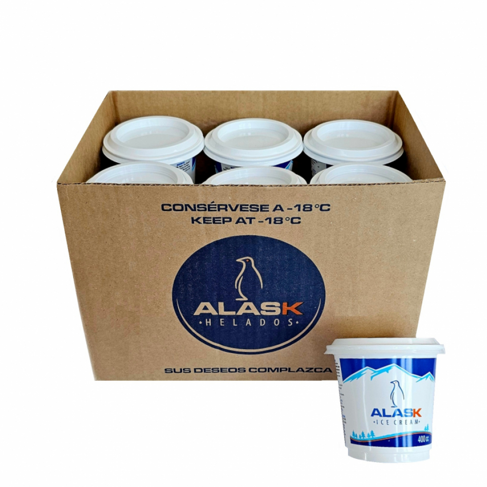 Combo de 12 helados de dos sabores: chocolate + vainilla Alask