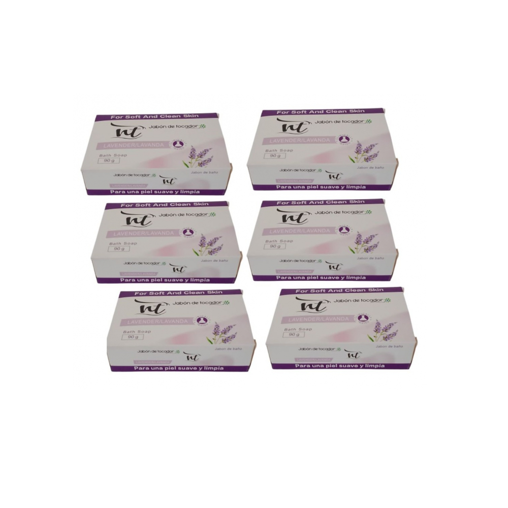 Combo de 6 jabones de tocador con aroma a lavanda NT