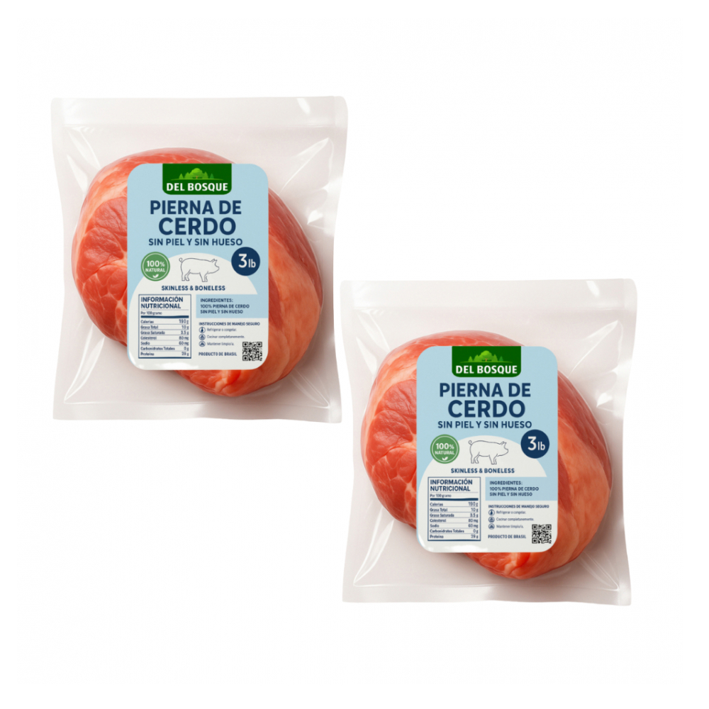 Combo de pierna de cerdo sin piel y sin hueso (2 X 3 lb)