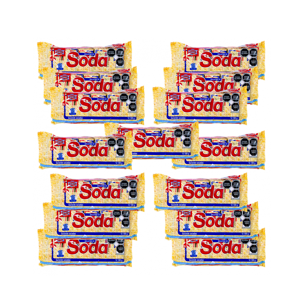 Combo galletas de soda Dondé (15 x 180 g / 6.34 oz)