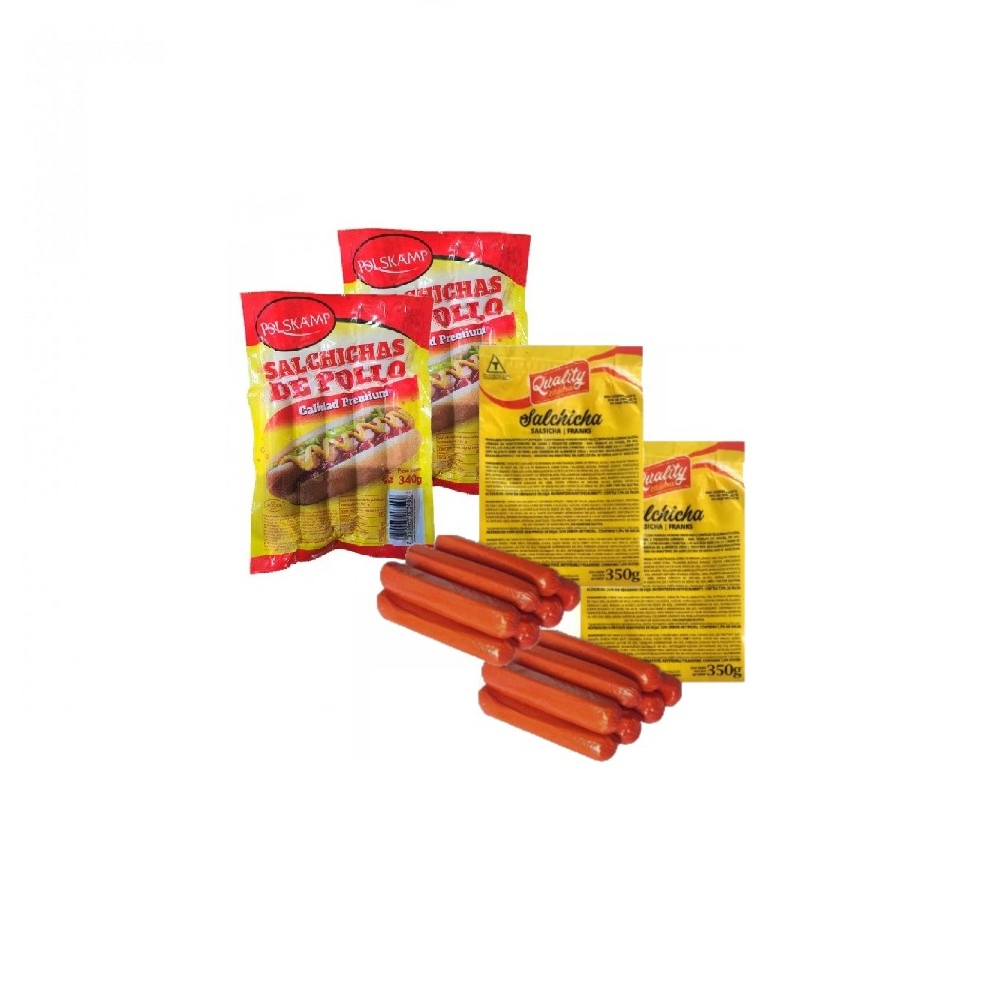 Combo salchichas de pollo Quality Chicken + Salchichas de pollo Polskamp