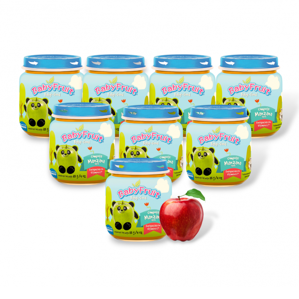 Compota de manzana Baby Fruit (4 x 113 g /4 oz)
