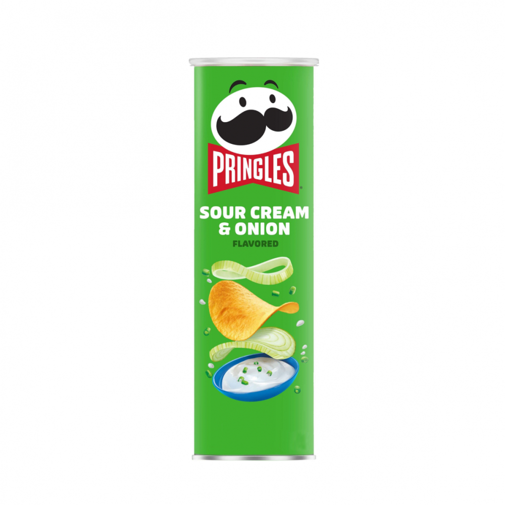Crujientes de papas sabor cebolla y crema agria Pringles (158 g / 5.57 oz)