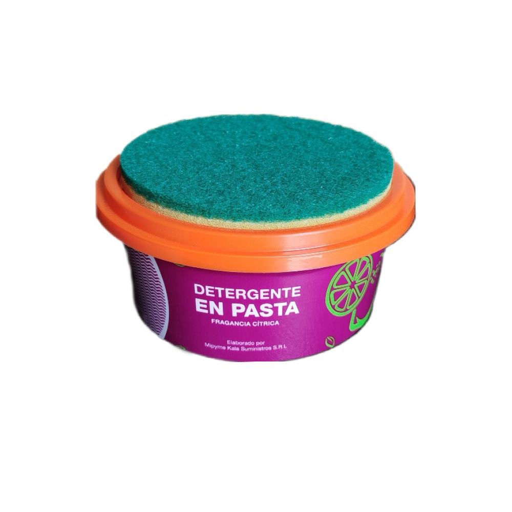 Detergente en pasta fragancia a cítricos & esponja para fregar Kala (400 g / 14.11 oZ)