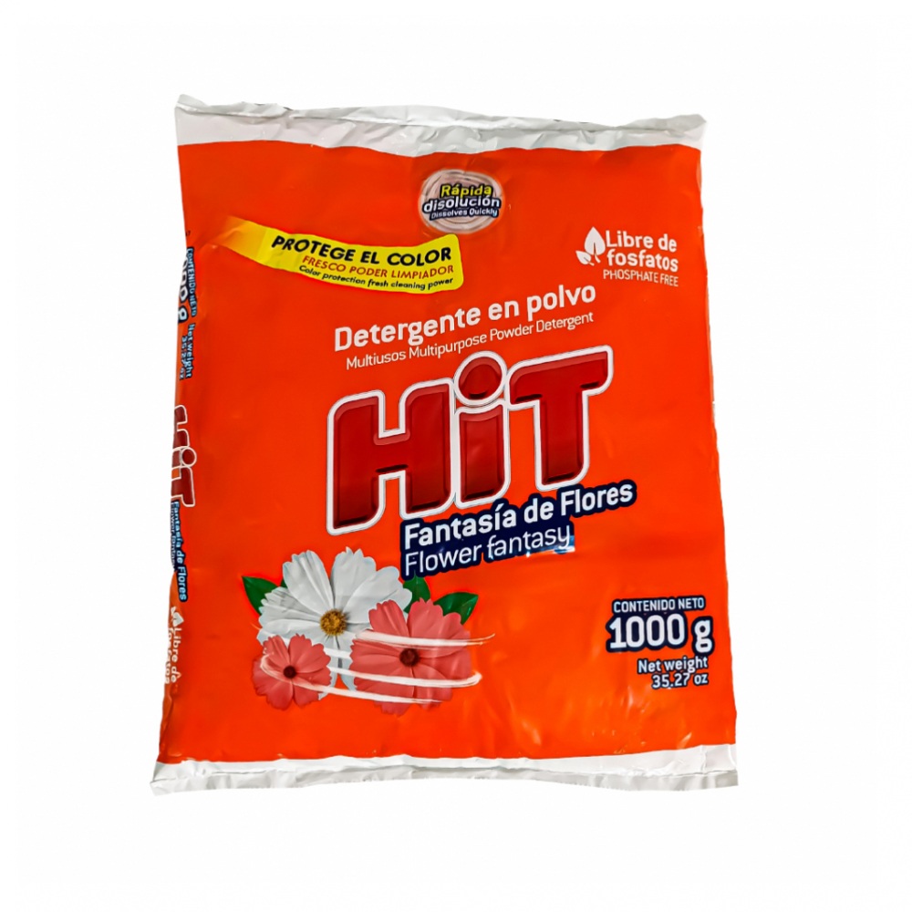 Detergente en polvo fantasía de flores Hit (35.27 oz / 1000 g)