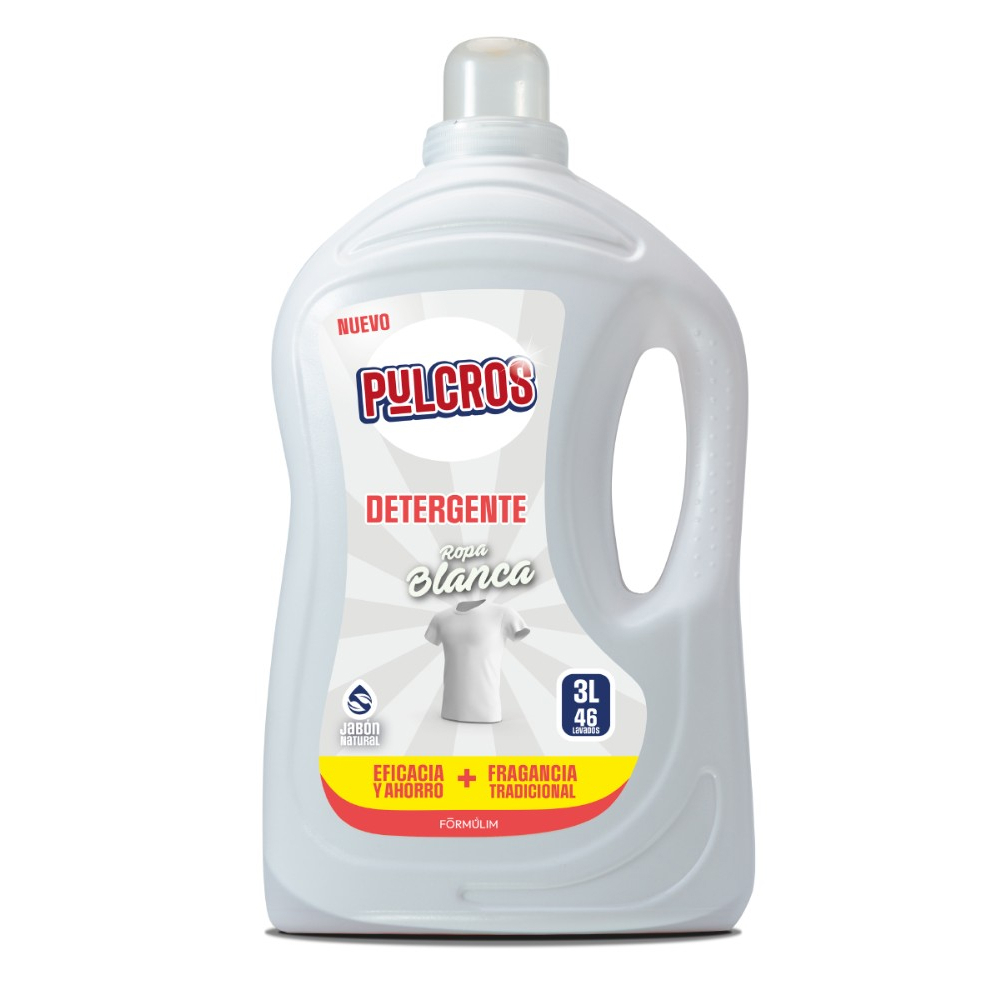 Detergente líquido ropa blanca Pulcros (3 L)