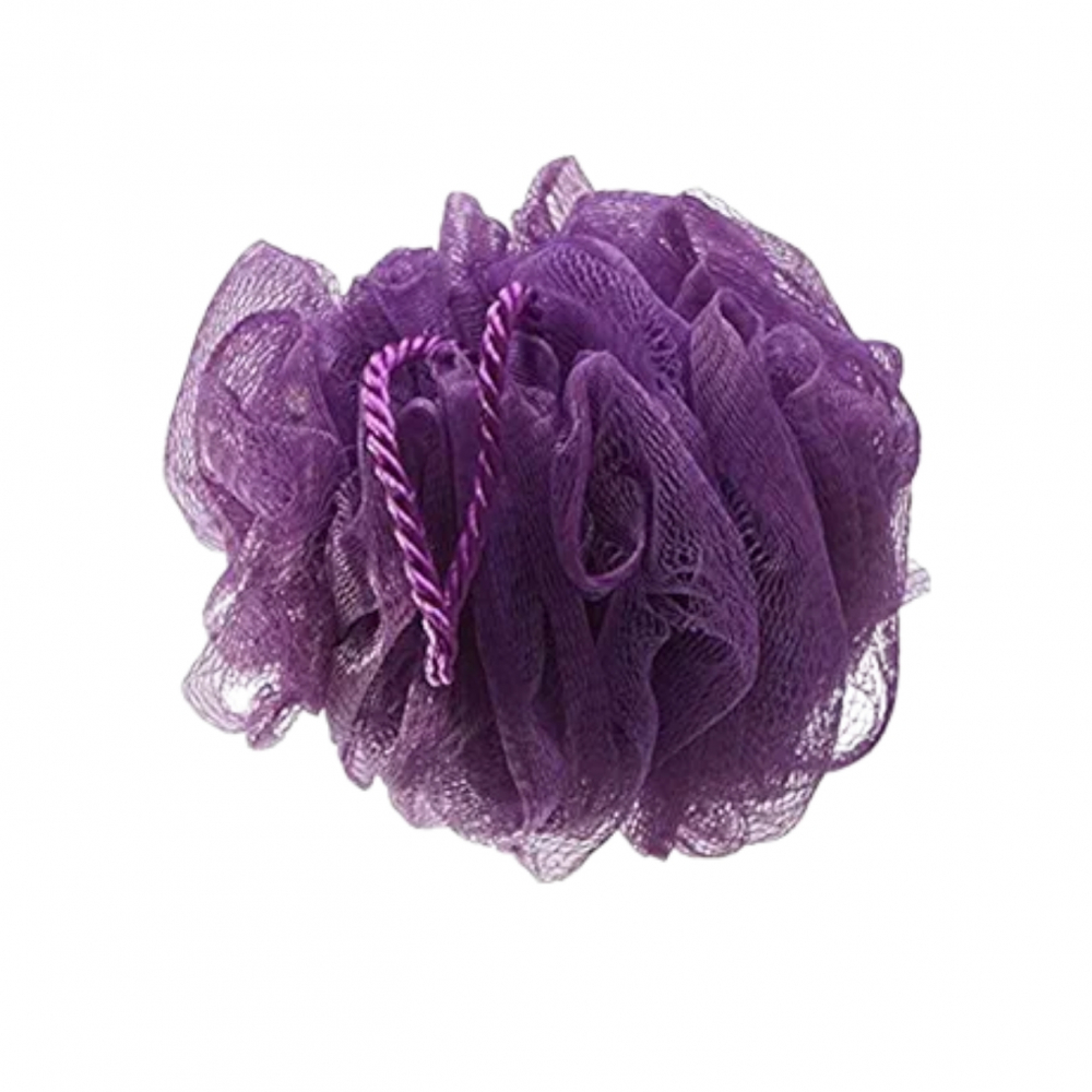 Esponja de baño exfoliante color morado