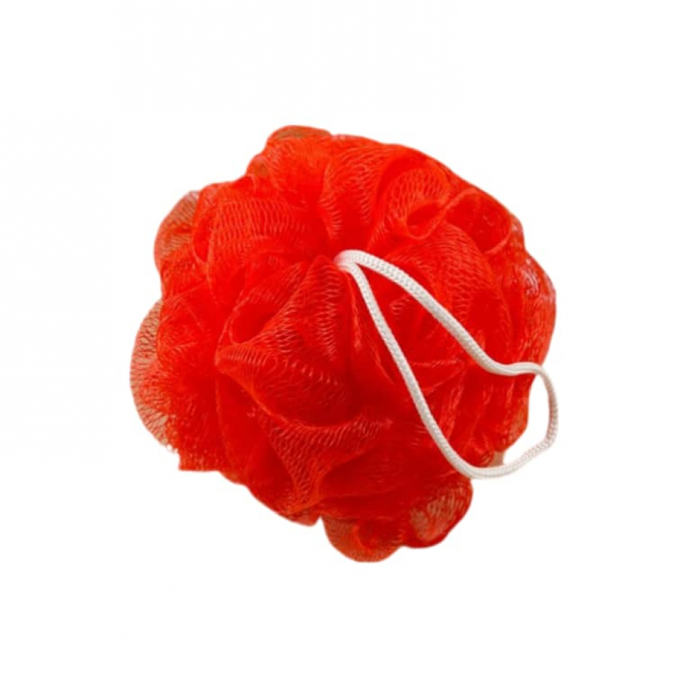 Esponja de baño exfoliante color rojo
