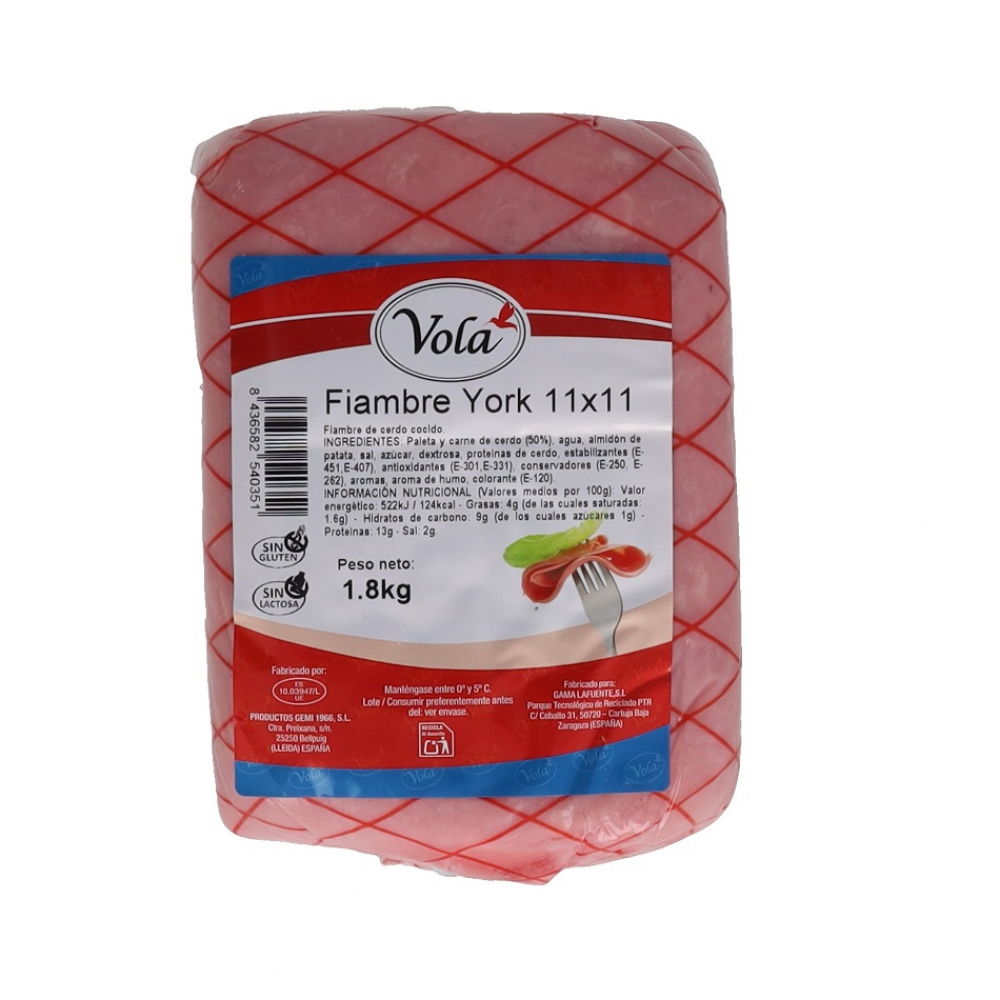 Fiambre de jamón york Volá (1.8 kg / 3.97 lb)