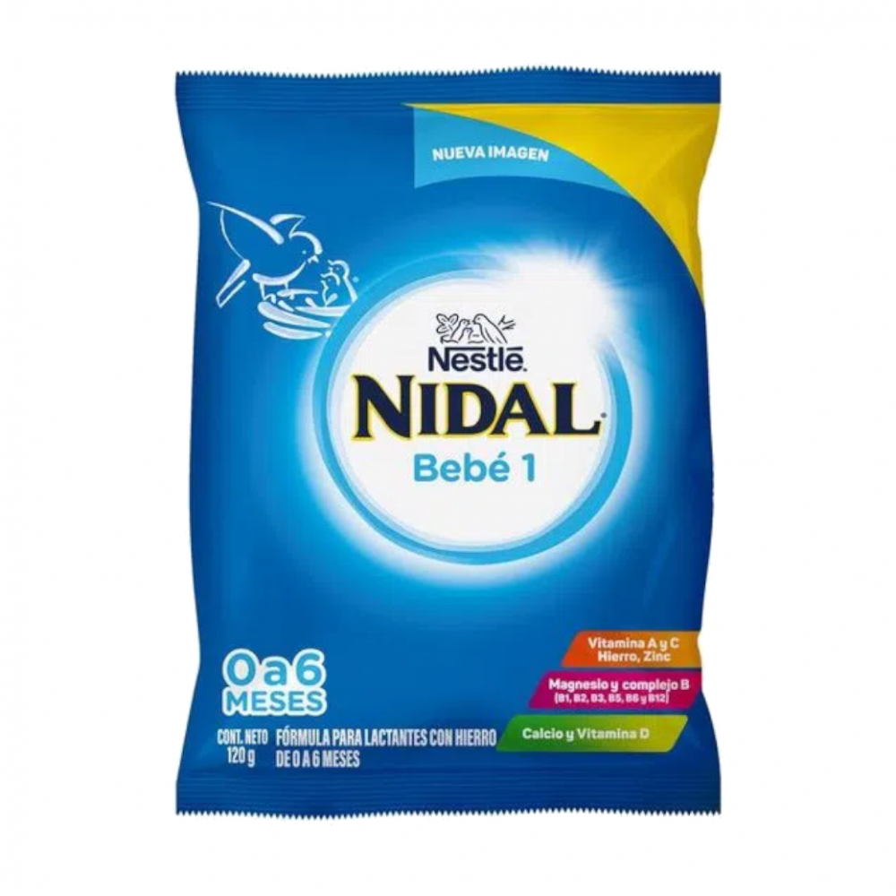 Fórmula para lactantes de 0 a 6 meses con hierro Nidal Nestlé (120 g / 4.23 oz)