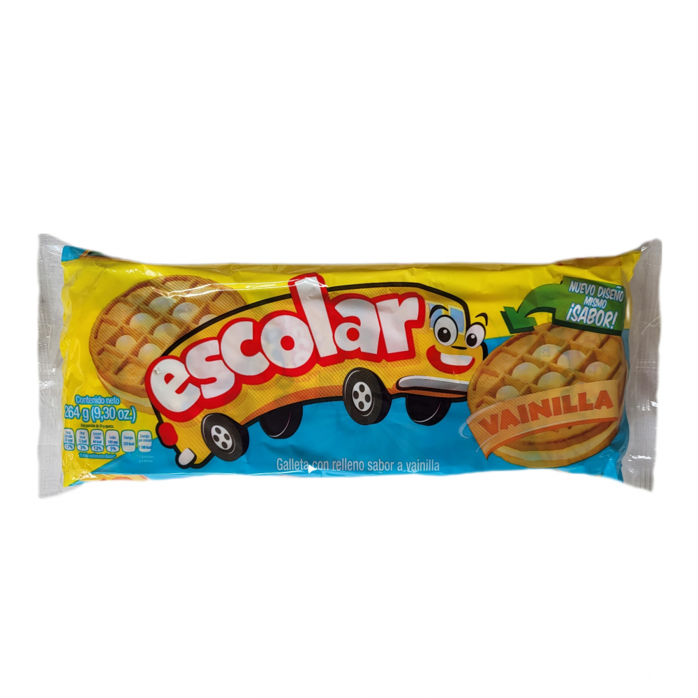 Galleta con relleno sabor a vainilla Escolar (264 g / 9.30 oz)