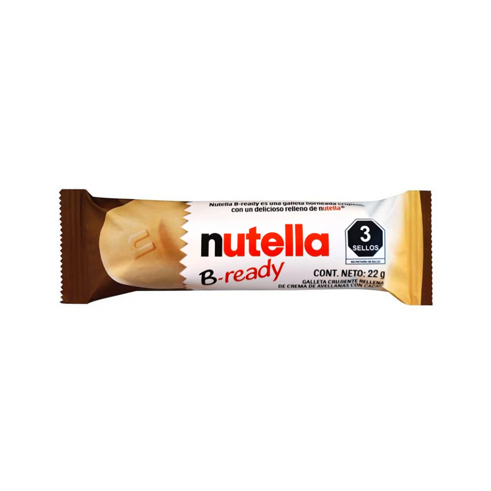 Galleta crujiente rellena con crema de avellanas con cacao B-ready Nutella (22 g)