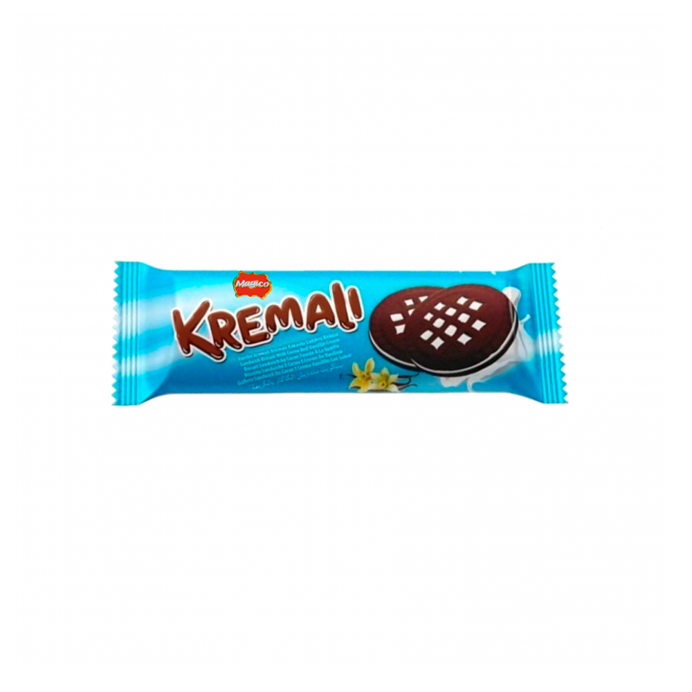 Galletas de chocolate con relleno sabor vainilla Kremali (75 g / 2.64 oz)