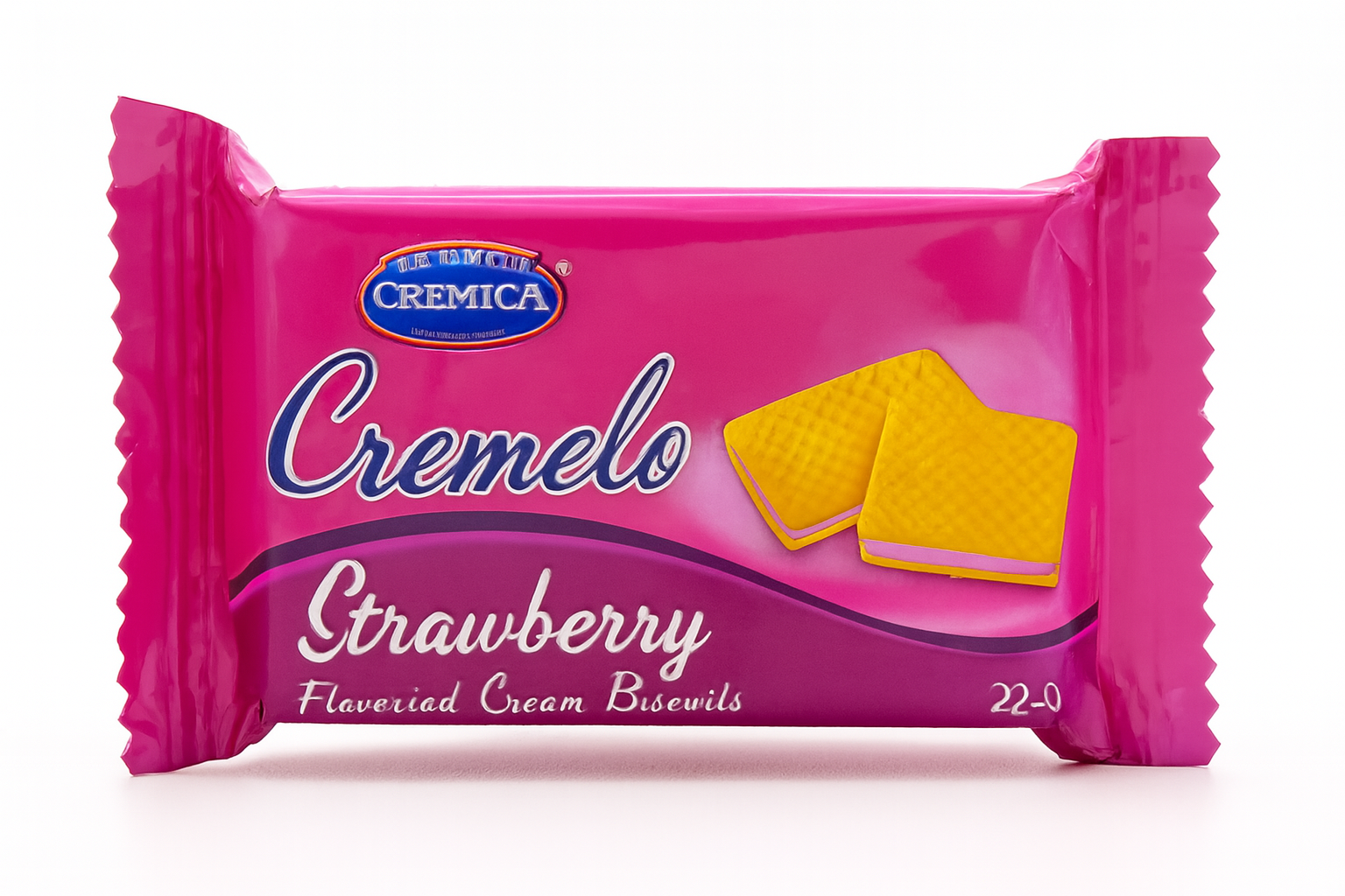 Galletas de crema Sabor Fresa  22g CREMICA