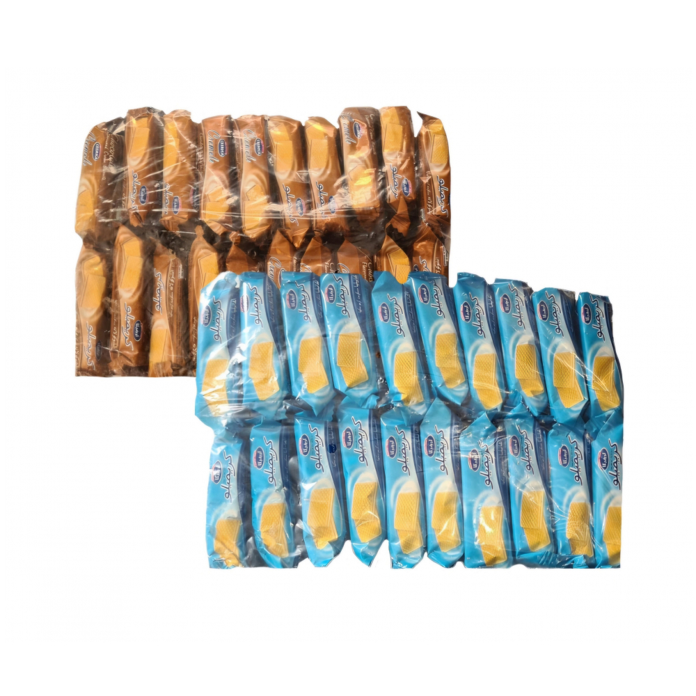 Galletas de crema sabor vainilla + Galletas de crema sabor chocolate