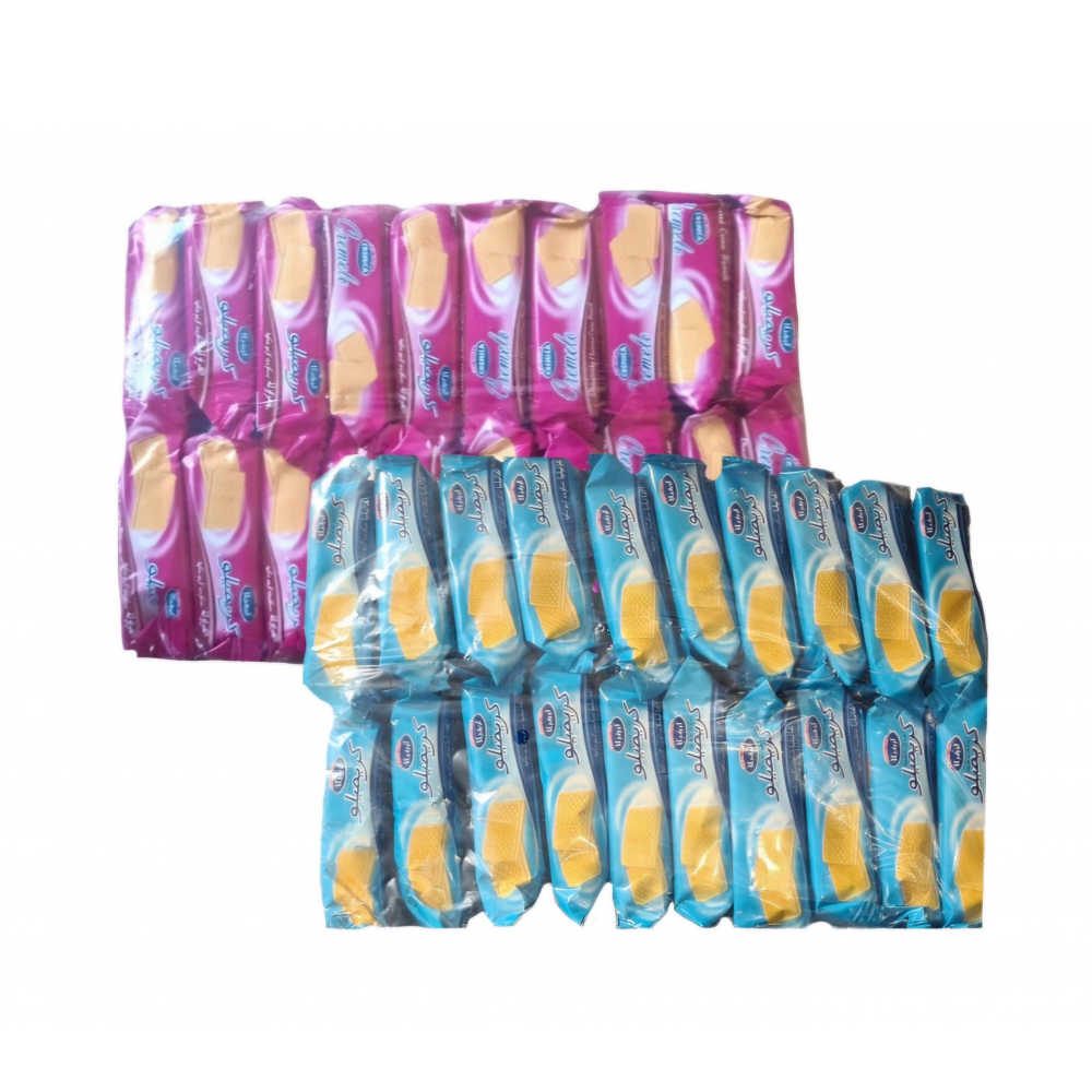 Galletas de crema sabor vainilla + Galletas de crema sabor fresa Cremelo