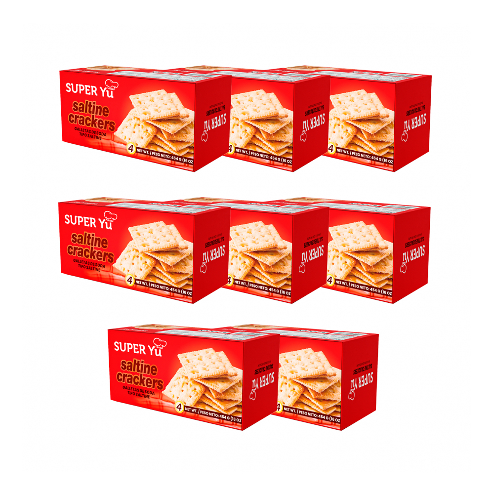 Galletas de soda tipo saltine Super Yu (8 x 454 g / 16 oz)