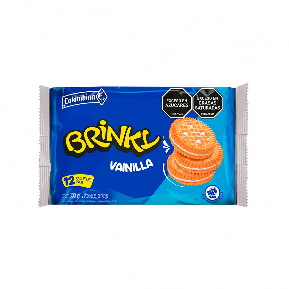 Galletas dulces con crema sabor a vainilla Brinky (300 g / 10.5 oz)