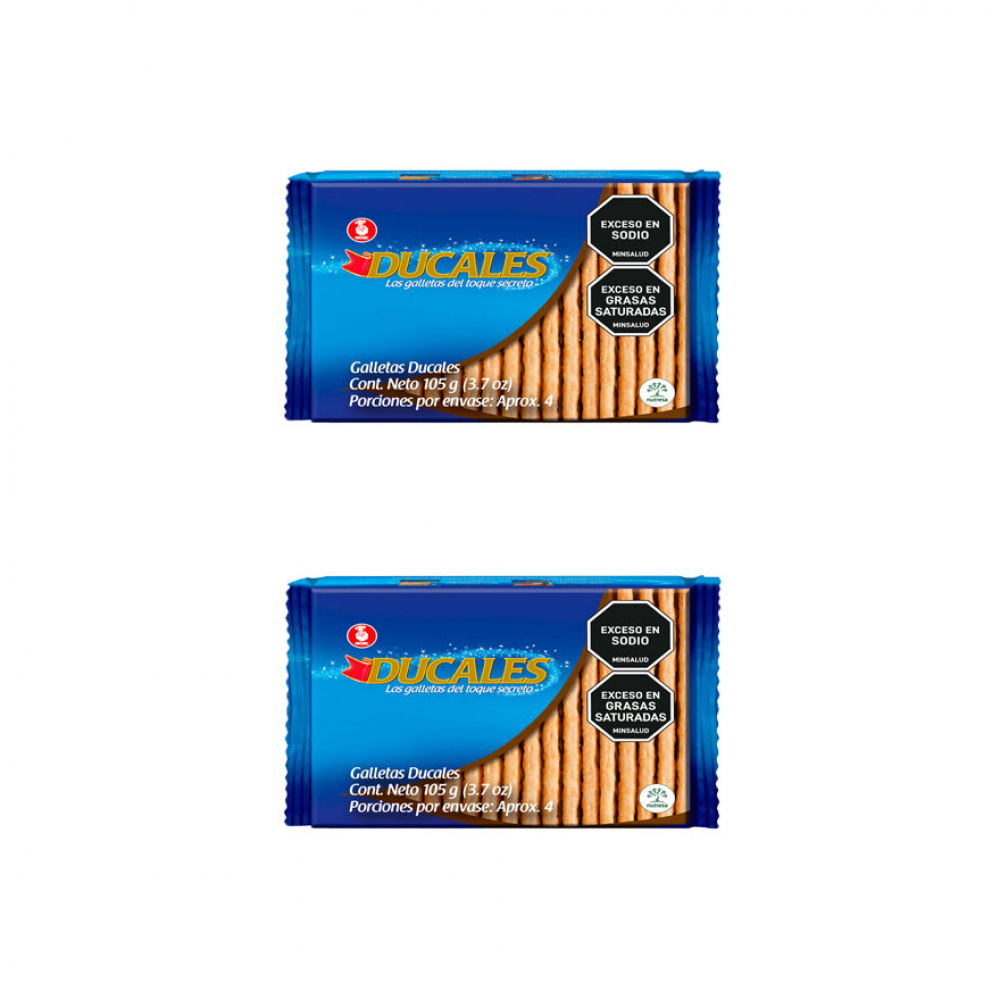 Galletas saladas Ducales (2 x 105 g / 3.7 oz)