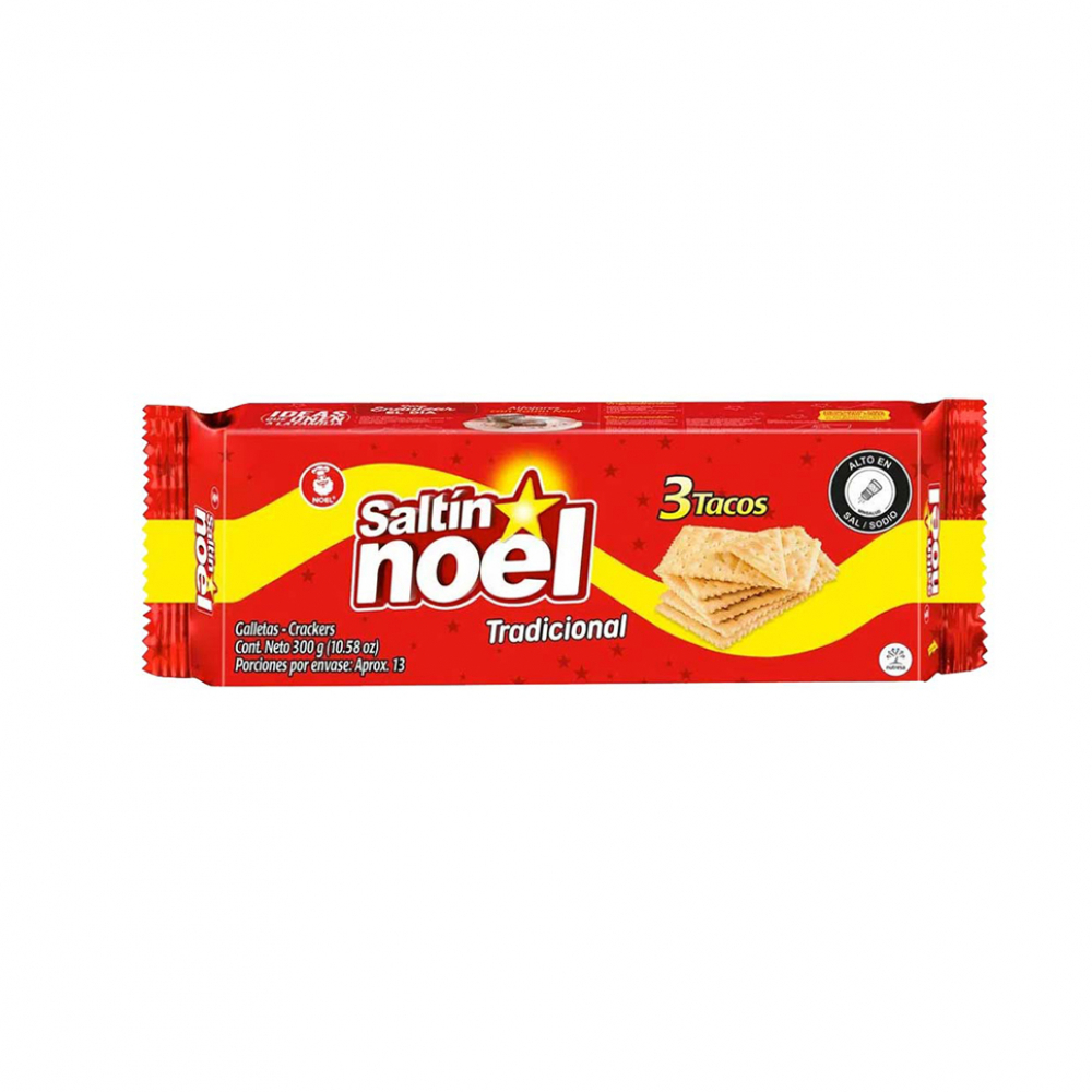 Galletas saladas sabor original 3 tacos Saltín Noel (300 g / 10.58 oz)