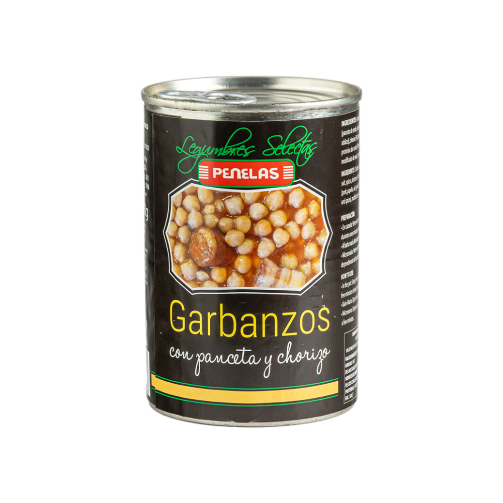Garbanzo cocinado con panceta y chorizo Penelas (420 g / 14.81 oz)
