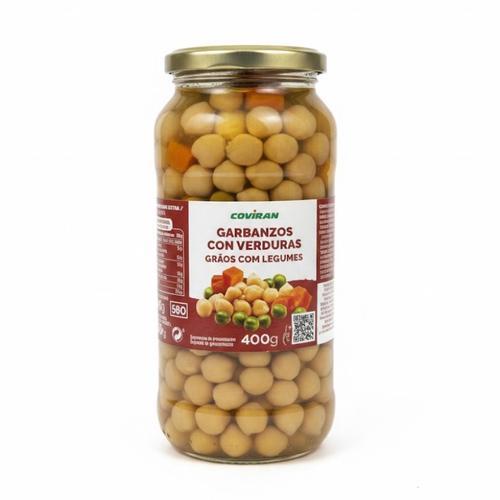 Garbanzos con Verduras (540g Neto / 400g Escurrido) COVIRÁN