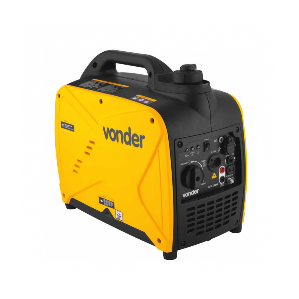 Generador inversor eléctrico de gasolina silencioso de 1100 W Vonder + Servicio de puesta en marcha.