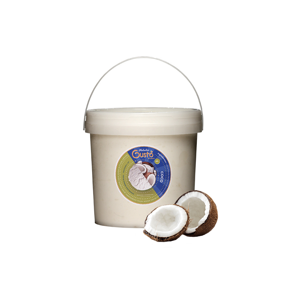 Helado de crema sabor coco Gustó Premium (1 L)