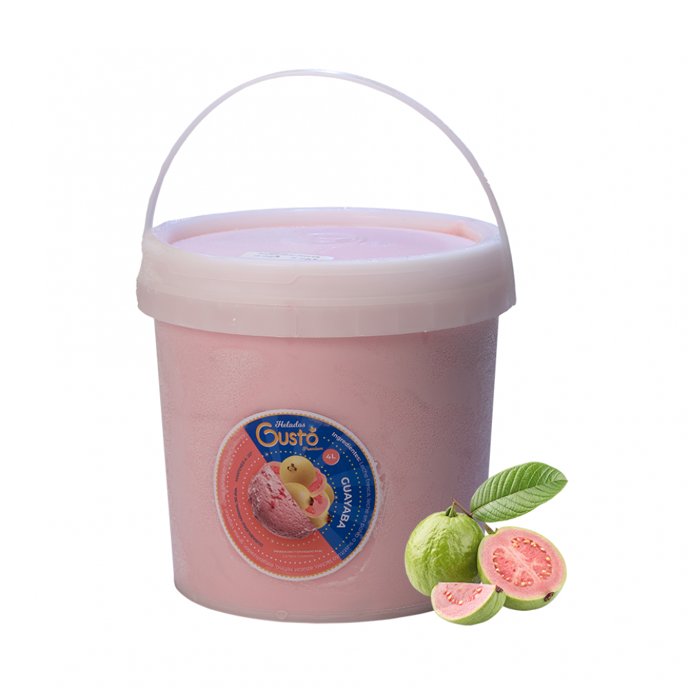 Helado de crema sabor guayaba Gustó Premium (1 L)
