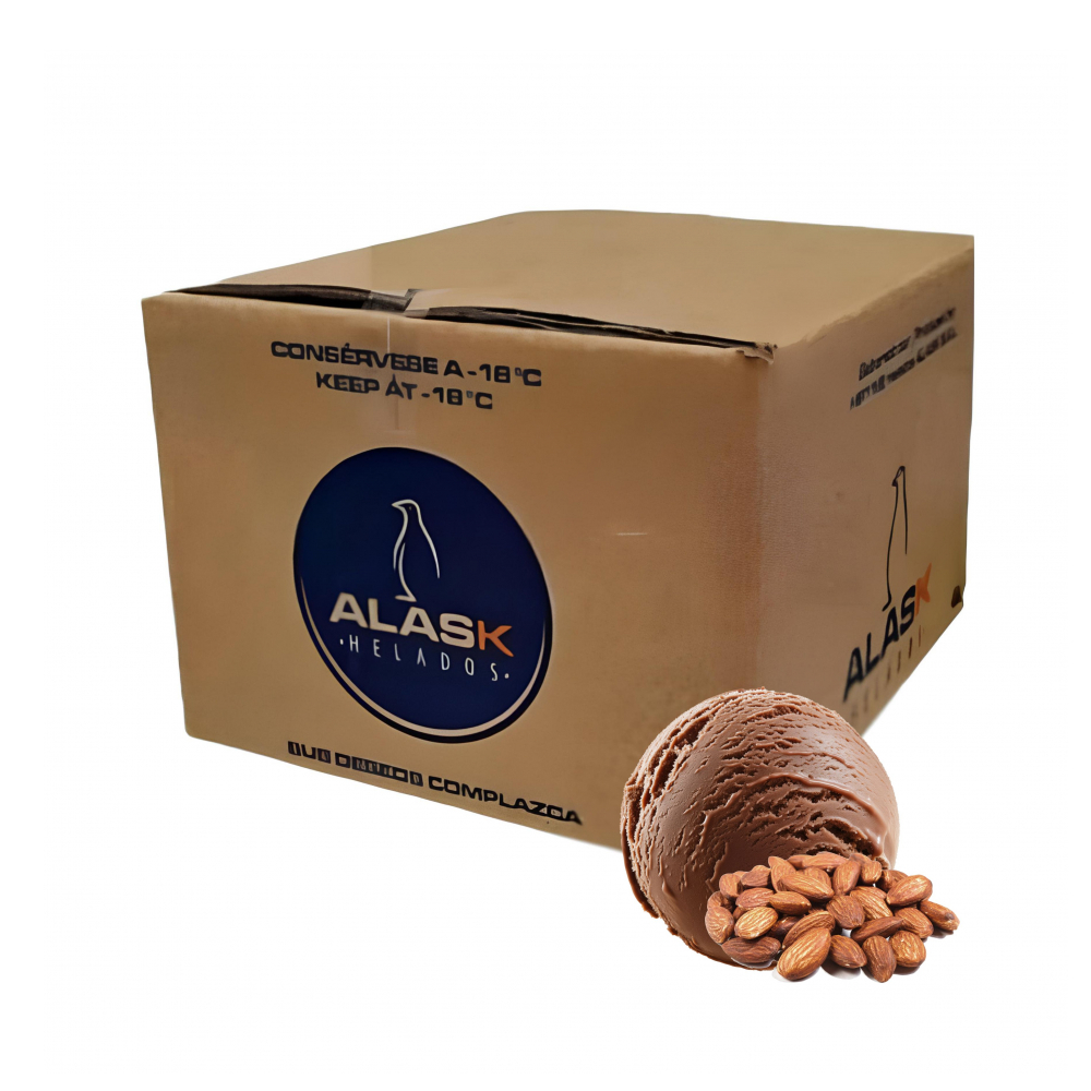 Helado sabor chocolate con almendras tostadas Alask (4 L)
