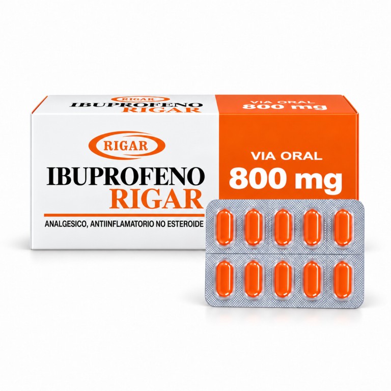 Ibuprofeno (800mg x 10 tabletas) RIGAR