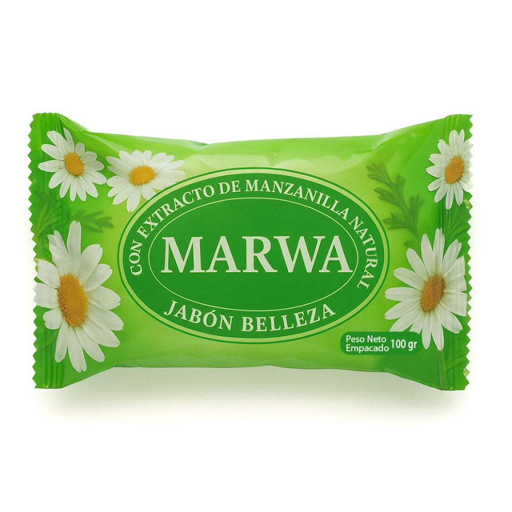 Jabón de belleza con extracto de manzanilla natural Marwa (100 g / 3.52 oz)