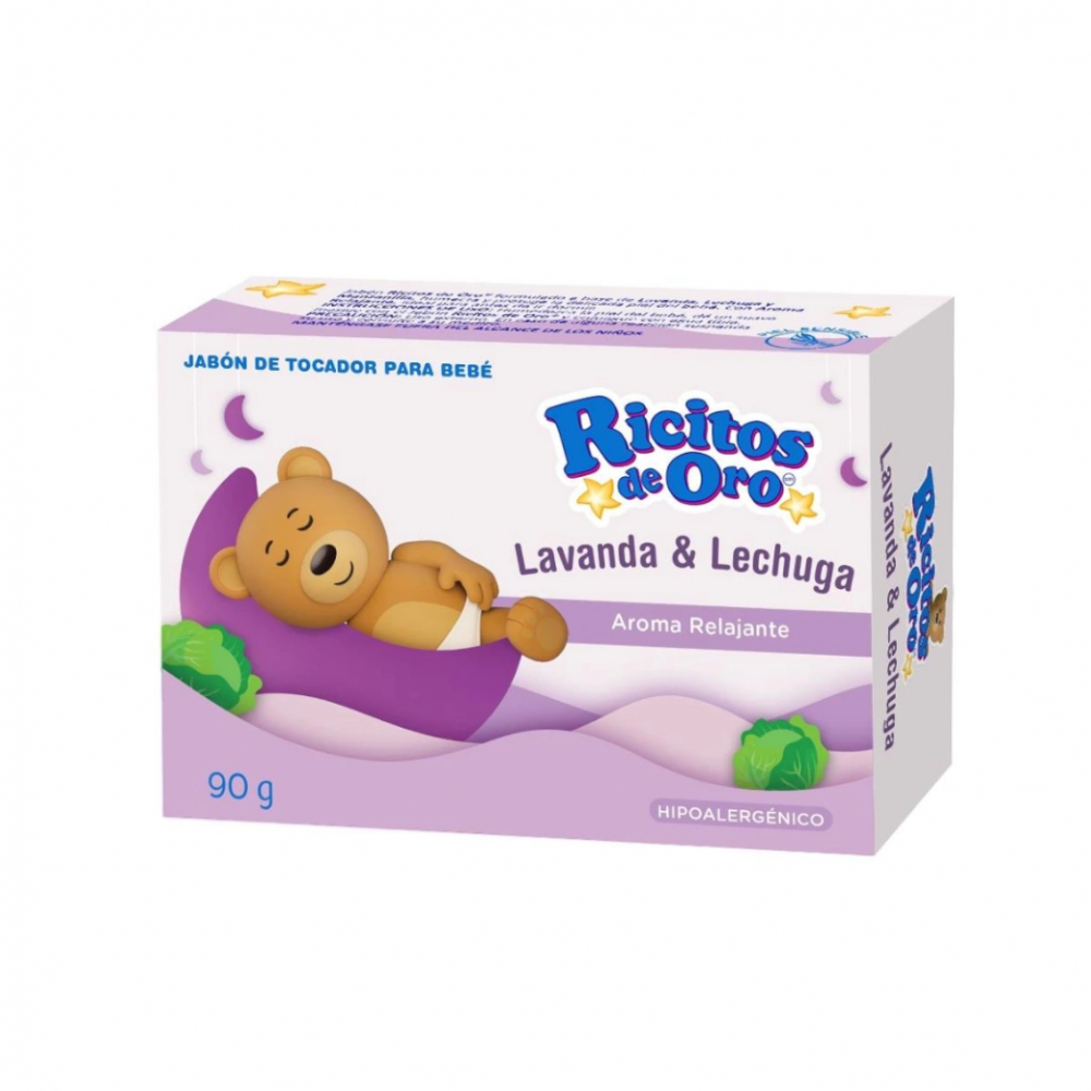 Jabón de tocador para bebé de lavanda y lechuga Ricitos de Oro (90 g / 3.17 oz)