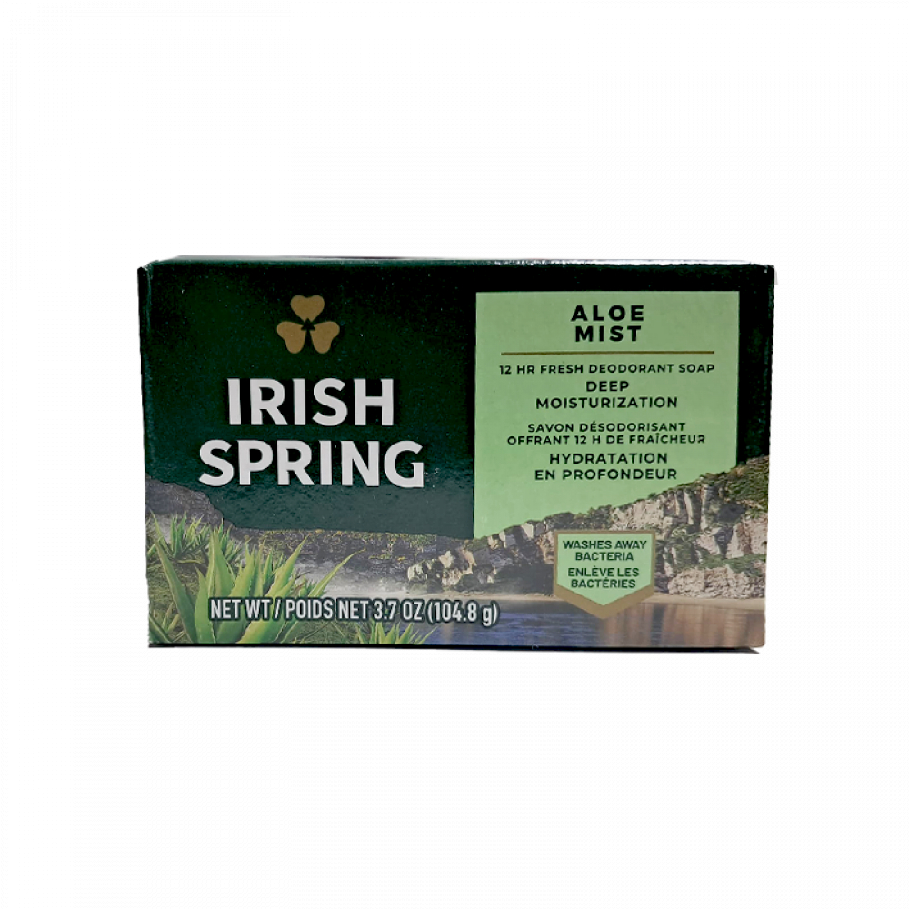 Jabón desodorante en barra niebla de aloe Irish Spring (104.8 g / 3.7 oz)